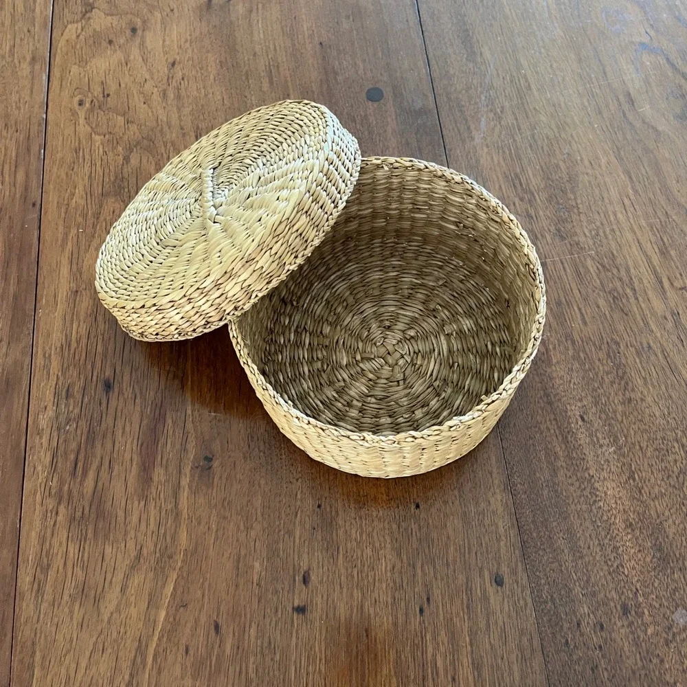 Vintage Lidded Basket